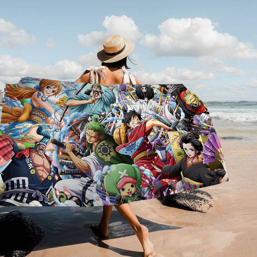 New O-One P-Pieces Cartoon Beach Towel Colorful Bath Towels Girl Microfiber Quick Dry Sand Free Beach Yoga Spa Gym Pool