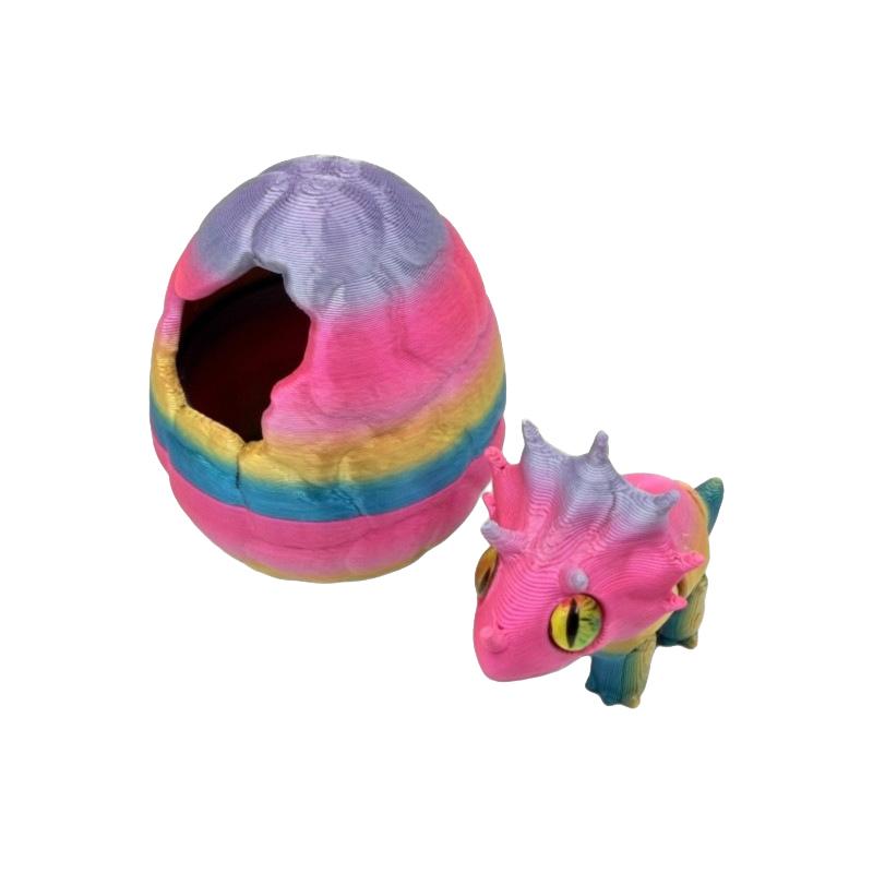 Creative 3D Printed Cracked Dinosaur Eggs Triceratops for Novelty Decoration