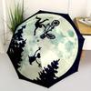 1pc Moonlight Adventure Automatic Open/close Folding Compact Umbrella, 8 Rib Sturdy Canopy, Lightweight Portable, Everyday Use, Gift,,135