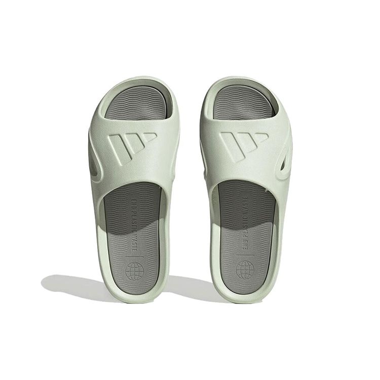 adidas Adicane Logo Unifarbene Gummisohle Badeschuhe Unisex Sandalen Grün IE0159