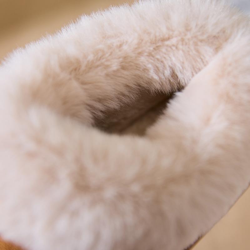 Cross-border wholesale bag heel thick-soled snow boots velvet outer cotton shoes winter couple casual home non-slip cotton slippers