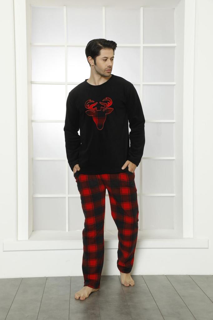 Akbeniz WelSoft Polar Men's Christmas Pajama Set 6798