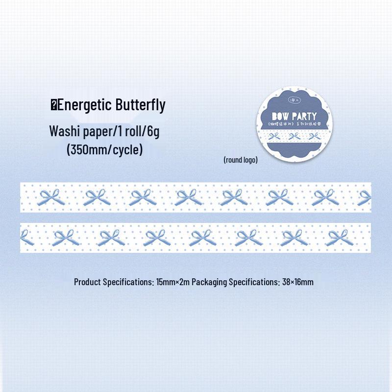 European Style Ketchup Girl Party Bow Washi Tape & Stickers - 6 Styles