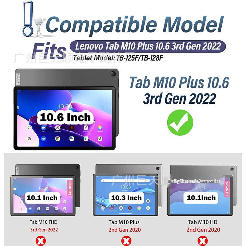 Lenovo M10 Plus 3rd Gen Protective Case with Colorful Backlit Bluetooth Keyboard for 10.6" Tablet (Brazil/Portugal)
