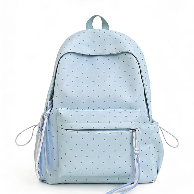 Dot Print Women's Backpack Student Schoolbag Large Capacity Backpack