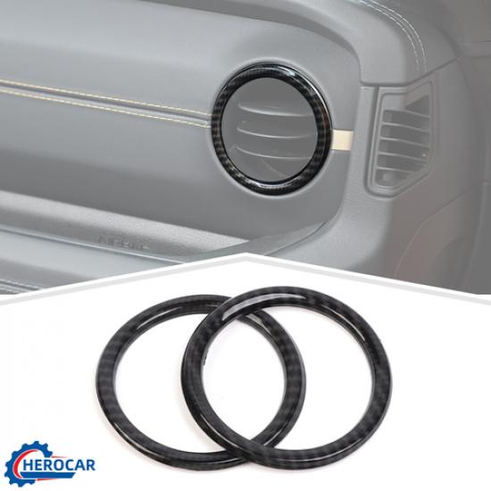 Carbon Fiber Dash Air Outlet Vent Cover Trim Bezel For Jeep Wrangler JL JT 2024+