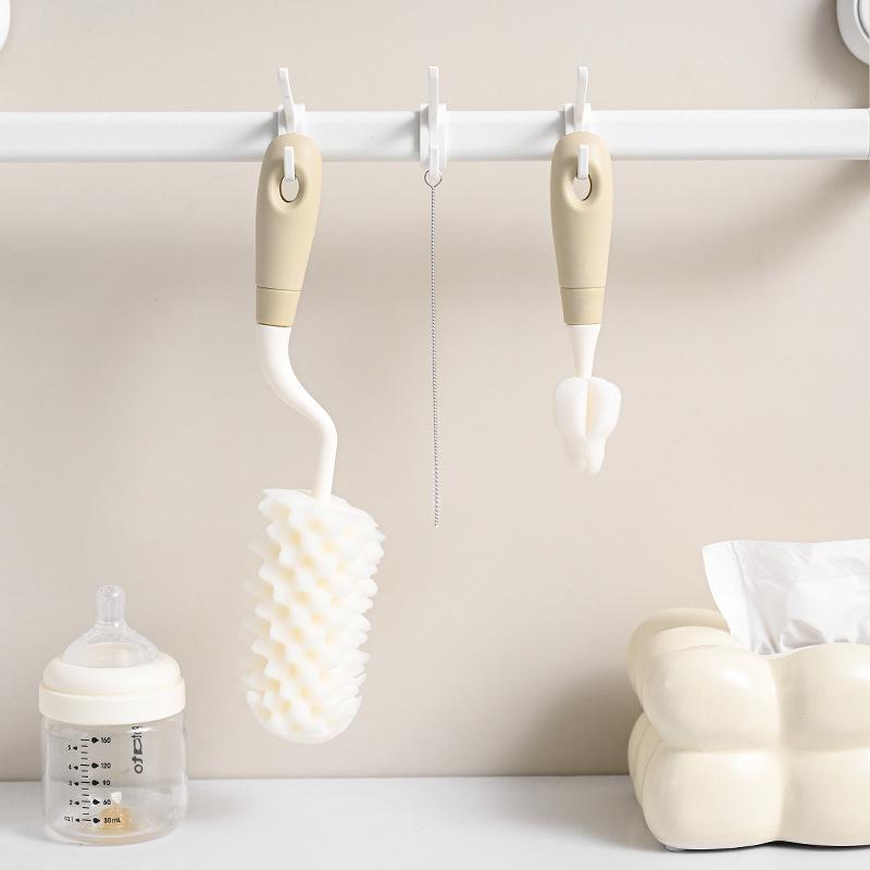1 Stück All-in-One Babyflaschen-Reinigungsbürsten-Set Enthält Schwamm, Saugerbürste für Weithals, Flaschenbürste mit Strohhalmreiniger, Fütterungszubehör-Set