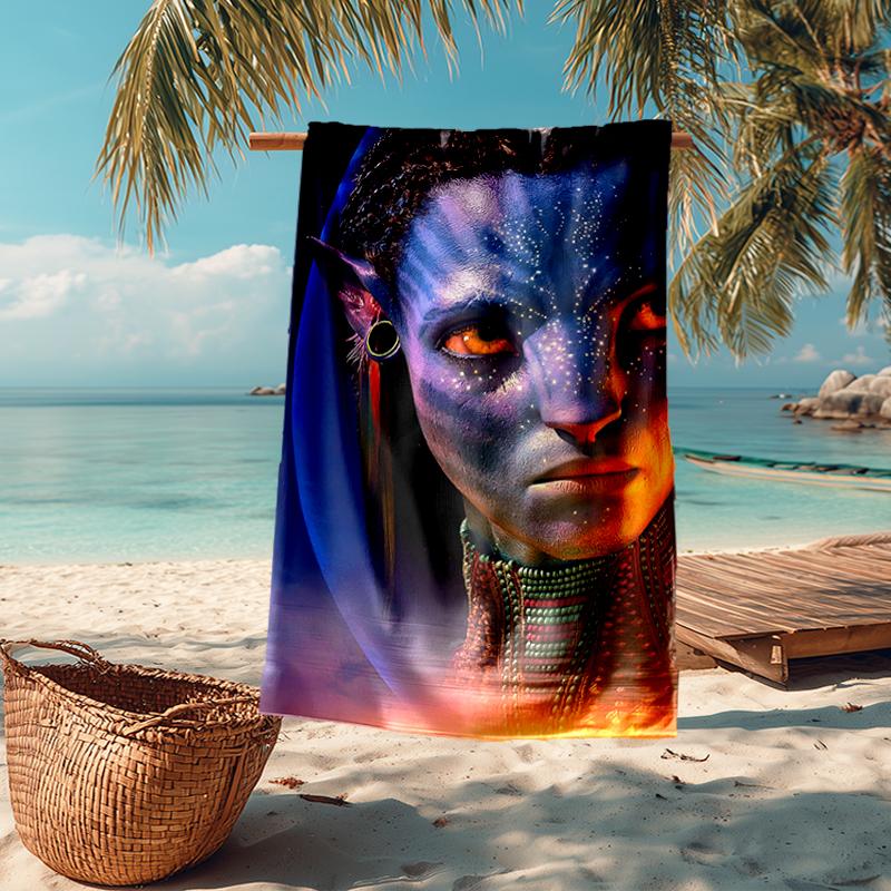 Ultra-Soft Beach Towel with Avatar Theme,Ideal for Pool - Camping, Diving - Perfect Travel Essential, Vibrant Beach Towel.
