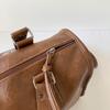 Faux Leather Duffel Bag Women's Fashion Shoulder Tote with Front Zip Pocket