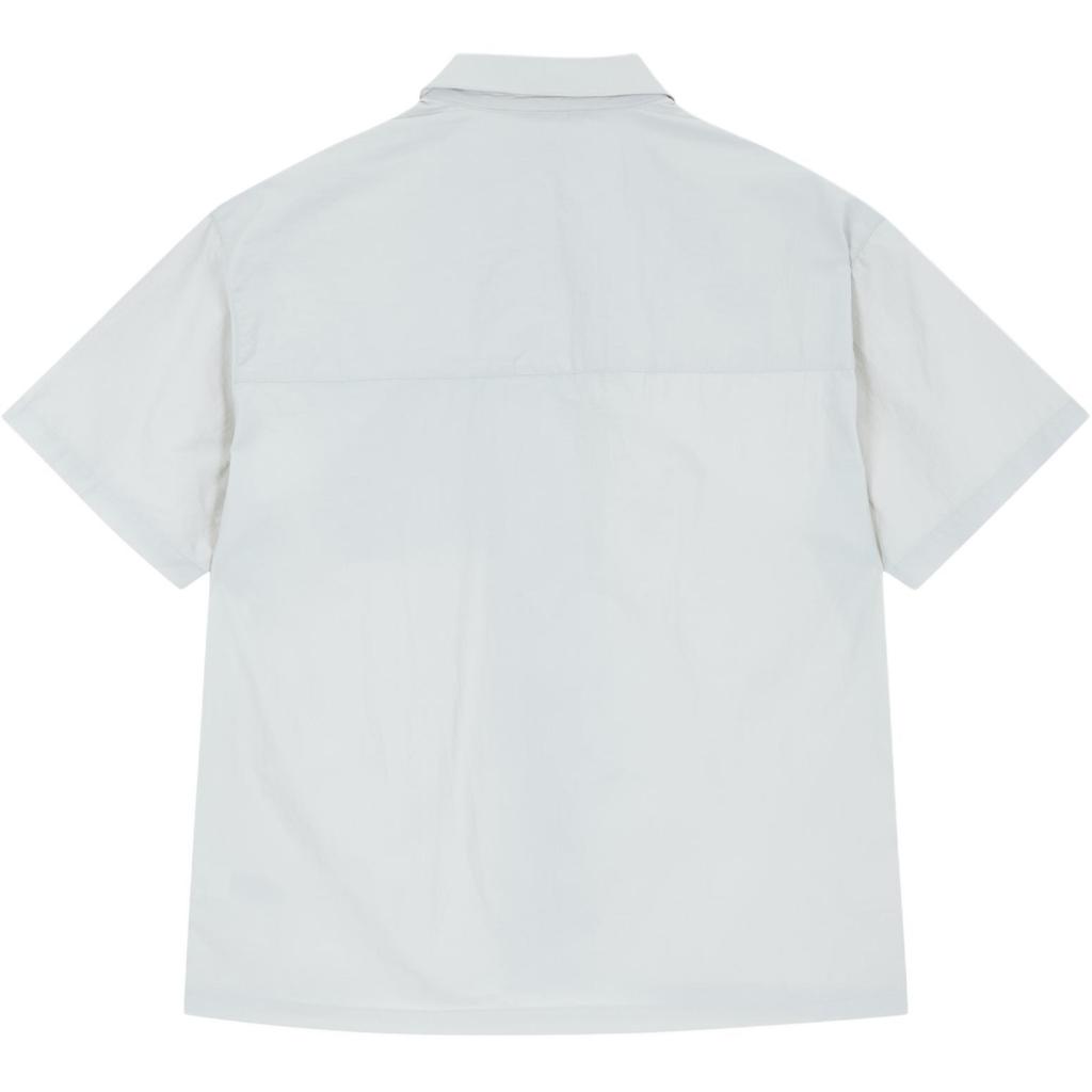 Calvin Klein Solid Loose Button Short Sleeve Shirt Men Shirts Gray J326624-PC8