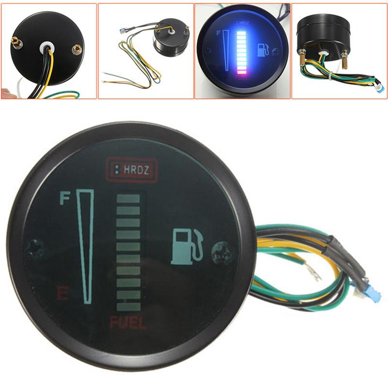 LED Fuel Level Display 12V Fuel Level Indicator Fuel Level Indicator Wear-resistant Material Color-coded Display