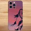 Dreamcatcher Feather Phone Case For iPhone 16,15,14,13,12,11,Mini,Pro,SE,MAX White Matte Shockproof Cover