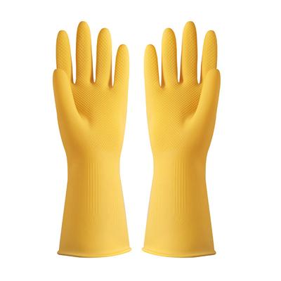 Domácí rukavice Tenké Vodotěsné Protiskluzové Latexové rukavice na mytí nádobí Čištění M (9,5?10 cm