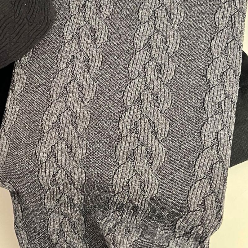 Women's High Waist Pantyhose Jacquard Braided Vertical Striped Pattern Tights Breathable Semi Opaque Stockings Leggings