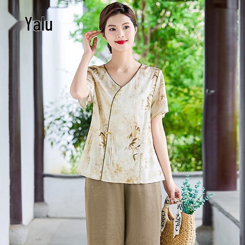 

Новый женский летний наряд из шифона в китайском стиле 3XL