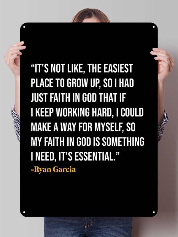 Ryan Garcia Boxer Metal Signs Aesthetic Room Decor Men Custom Boxing Poster Tin Plates for Man Cave Wall Art Vintage Metal Plate