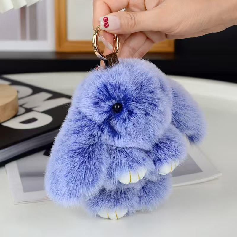 

Imitation Otter Rabbit Fur Keychain: Cute Play Dead Rabbit Pendant for Bags & Phones