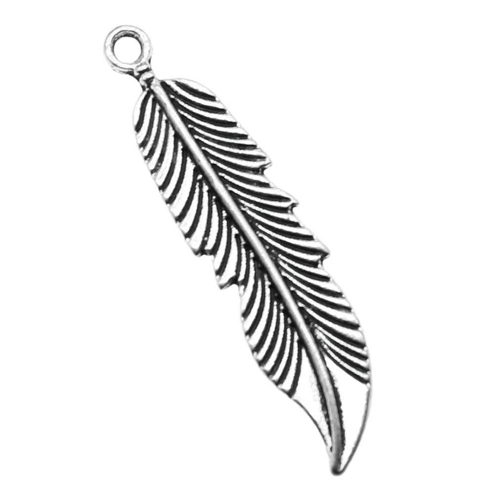 Feather Charms Multi Color Alloy Leaf Pendants For Boho Style DIY Jewelry Accessories