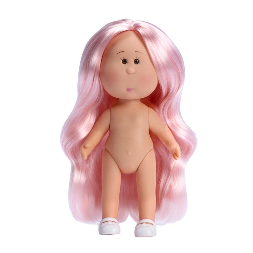 Dress Up 14cm Bean Eye Vinyl Doll Curly Hair Action Figure Body Mia Potato Dolls  Doll Accessories