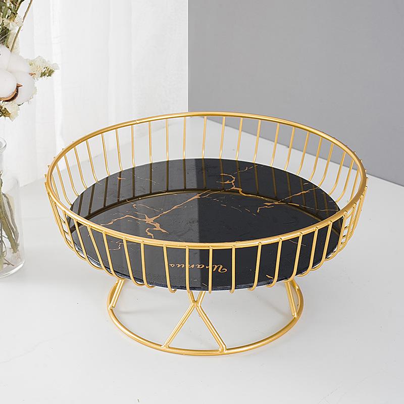 European Light Luxury Ceramic Fruit Tray Creative Living Room Home Fruit Basket Afternoon Tea Candy Dessert Stand Dessert Tray