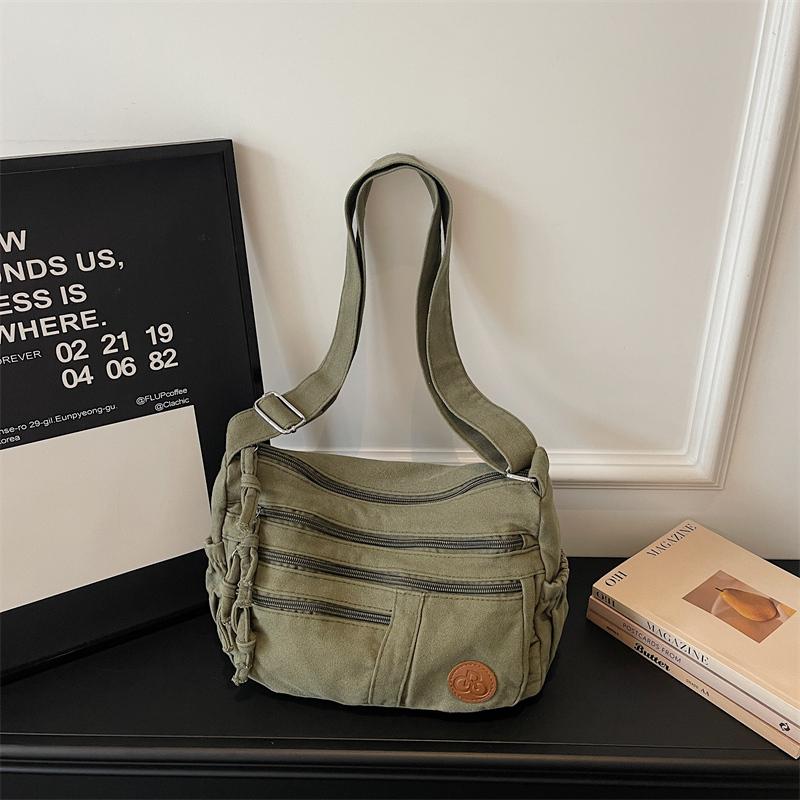 Women's Bag Solid Shoulder Bag Lightweight Nylon Crossbody Bag