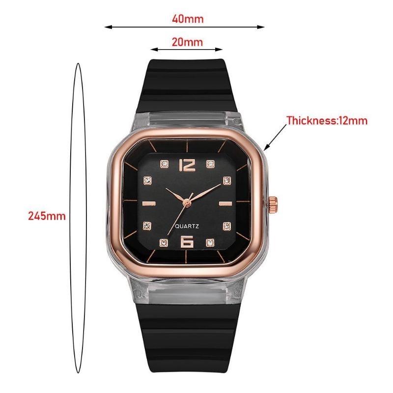 Women Colorful Sport Silicone Jelly Quartz Watch Men Casual Wristwatch Couple Watch