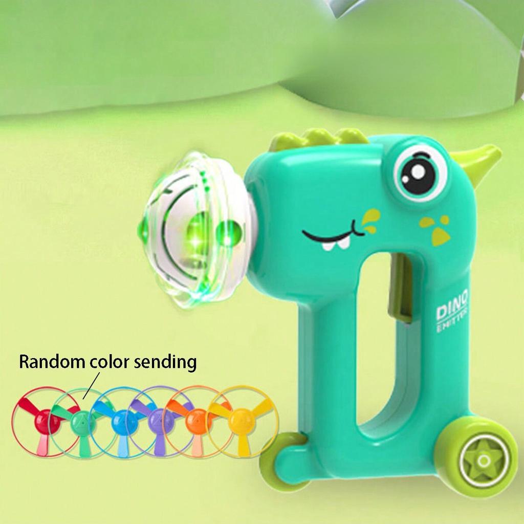 Luminous Gyposcope Dinosaur Vehicle Whistle Fun Play Ejecting Flying Toy Spinning Gyposcope Car Toy ideal for Children Boys Kids