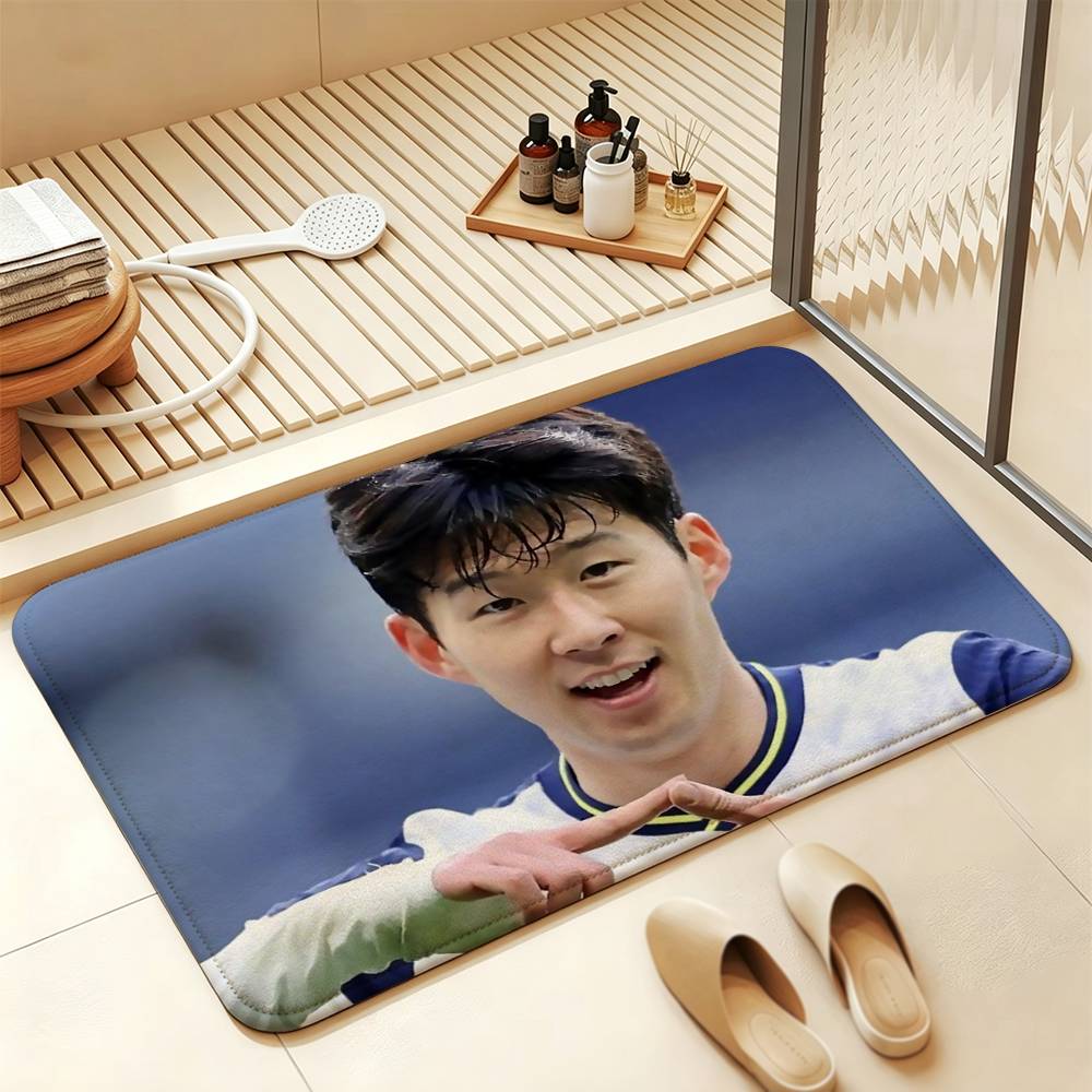 S-Son Heung-min Soft Comfortable Short Plush Rug Carpet mat Anti‑Slip Floor Mat Machine Washable Home Decor