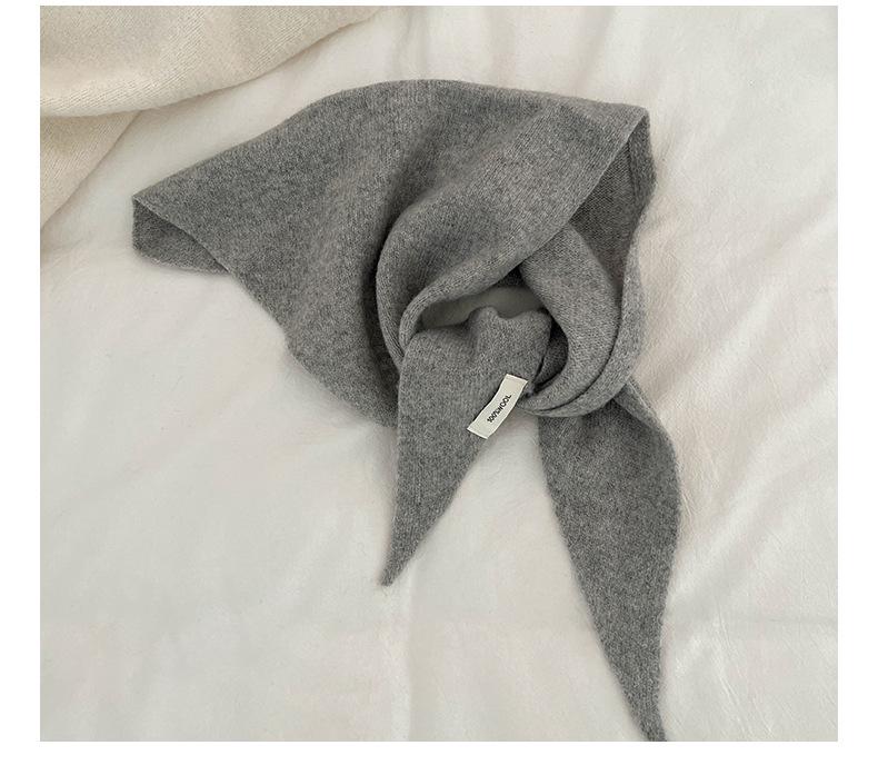 Australijski Szal Trójkątny Damski z Wełny i Kaszmiru - Wszechstronny Jednolity Kolor Ocieplacz na Szyję