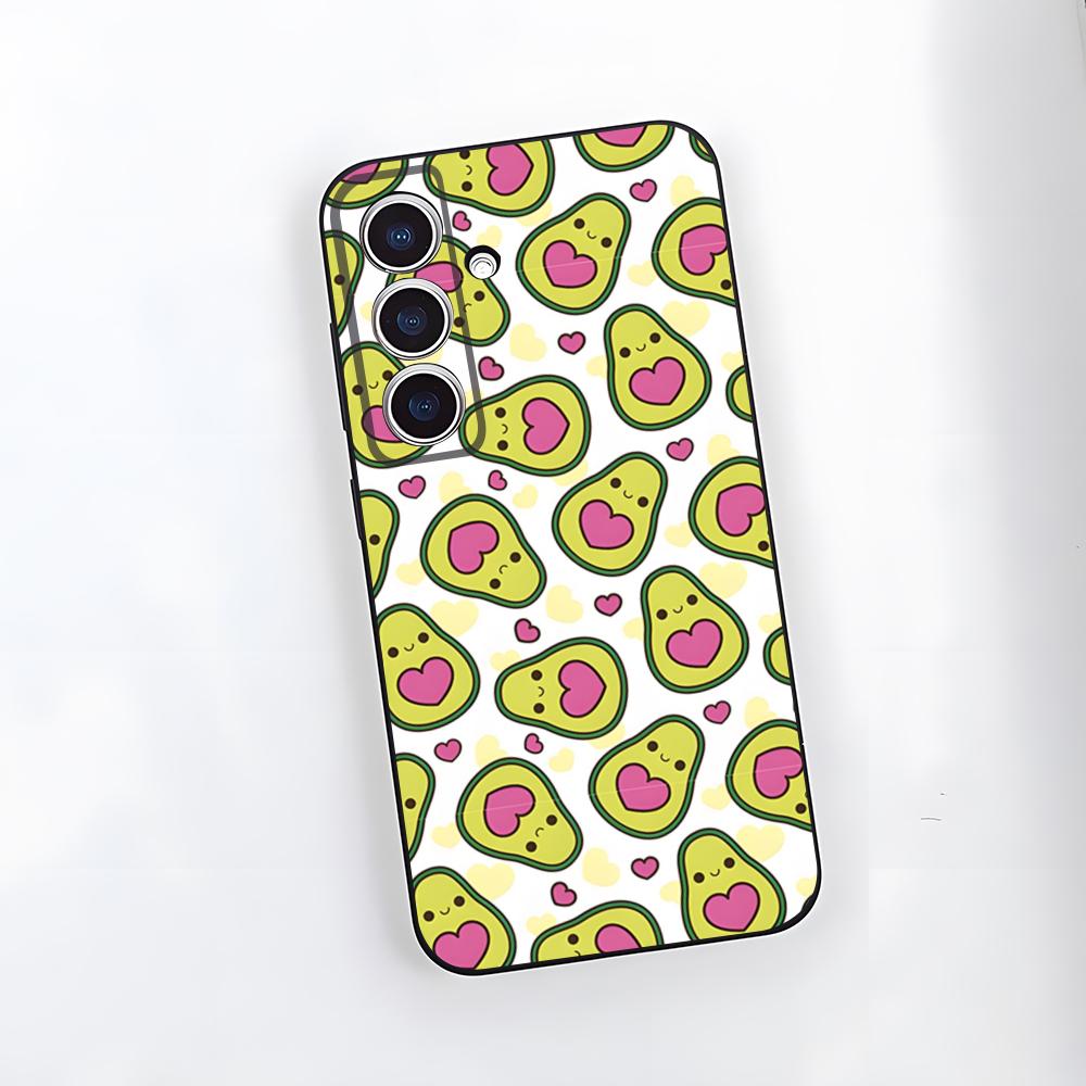 C-Cute Cartoon Avocado Handyhülle Für Samsung S25 Plus S20 S20 Plus S22 Ultra S23 FE S21 Plus S21 Ultra Weiche Hülle