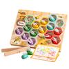 Wooden BeehiveToys Fine Motor Training Color Sorting Matching Game Toddler Clip Bee Game Educational Toys for Kids