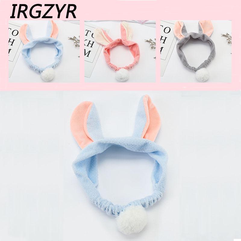 Buy Rabbit Ears Hair Band Plush Wash Headband Women Sport Hairbands New