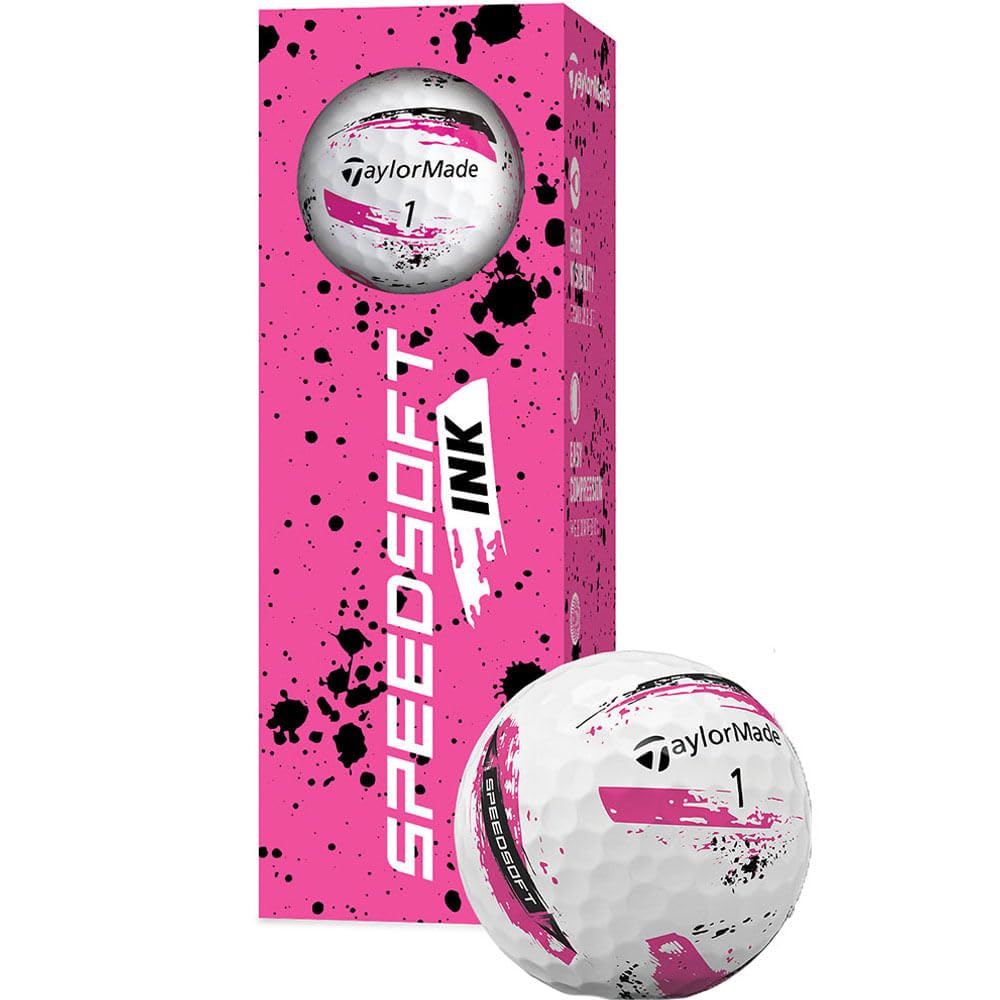 TaylorMade SpeedSoft Ink Golf Ball Pink Men's -