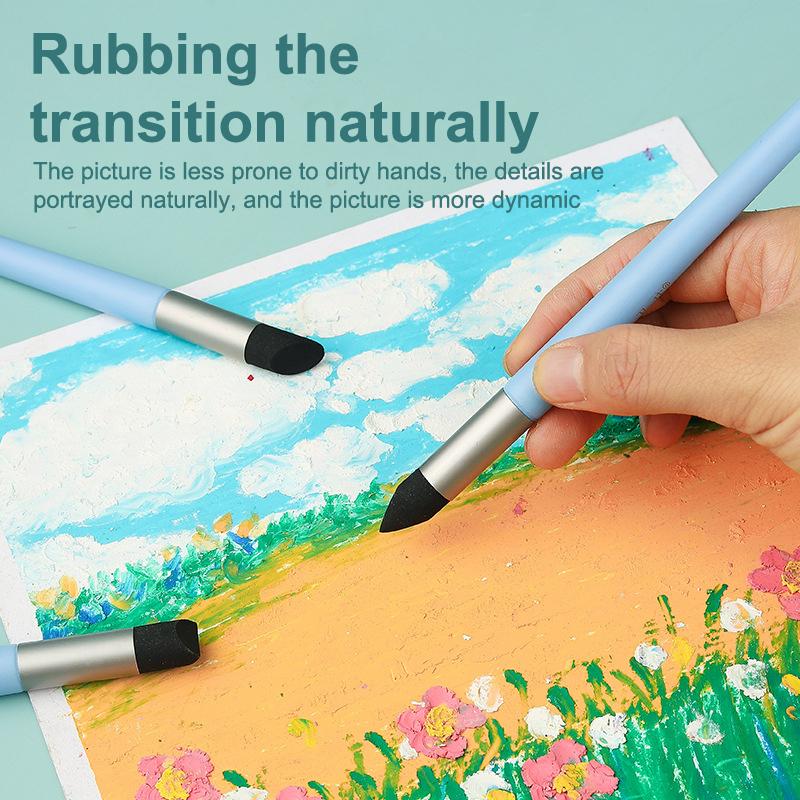 1/3Pcs Color Shaper Painting Tool Color Shaper Tool For Oil Painting Paint Brush Inclined Tip Round Tip Pastel Blending Tools