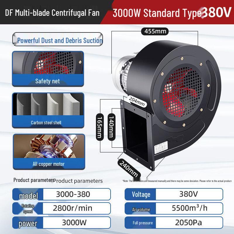 Yundu DF-11 3000W Industrial Low-Noise Centrifugal Fan