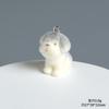 Cute Flocked 3D Dog Resin Figure Animal Statue Keychain Pendant for DIY Crafts Home Desk Decor Kawaii Gift Ideas