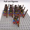 13Pcs Mini Gondor Battle Spearman Body Gurad Infantry VS Roman Solider Eomer Rohan Warriorr Figures Blocks Set Toys for Kids