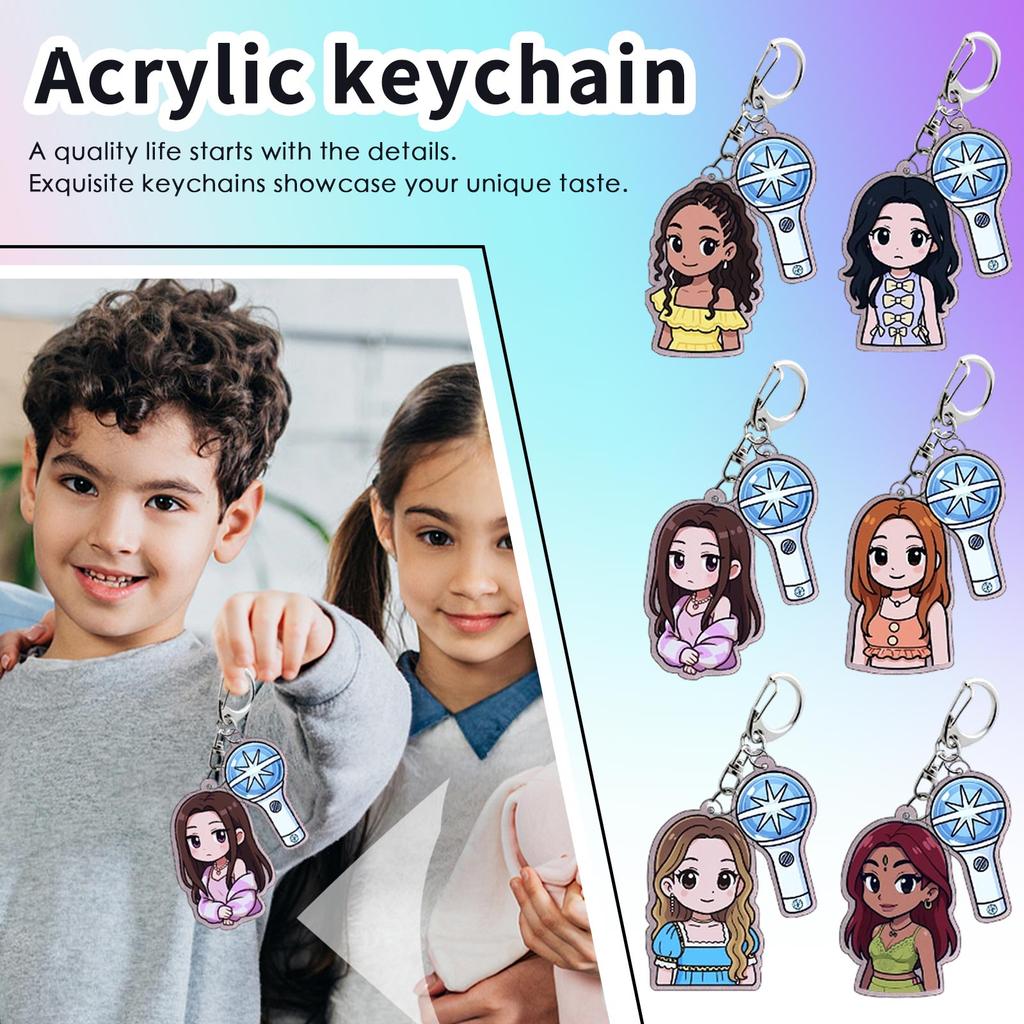 Girls Group Acrylic Keychain New Bag Pendant Accessories Jewelry