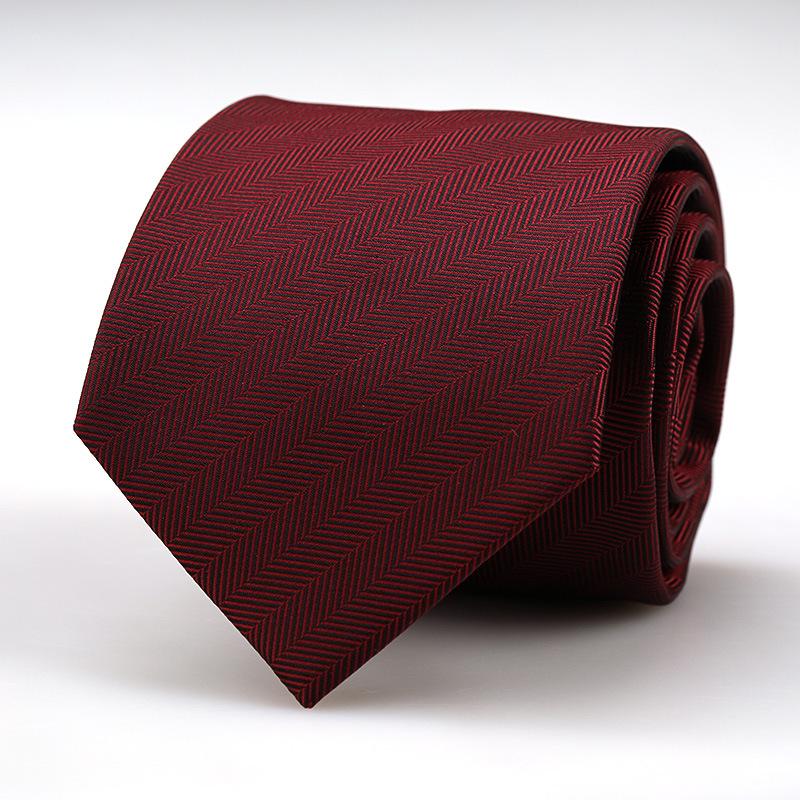 Мужская Свадебная Галстук Жениха Шафера Красная Деловая Галстук Работа Работа Корейская Версия Ручная Полосатая Галстук