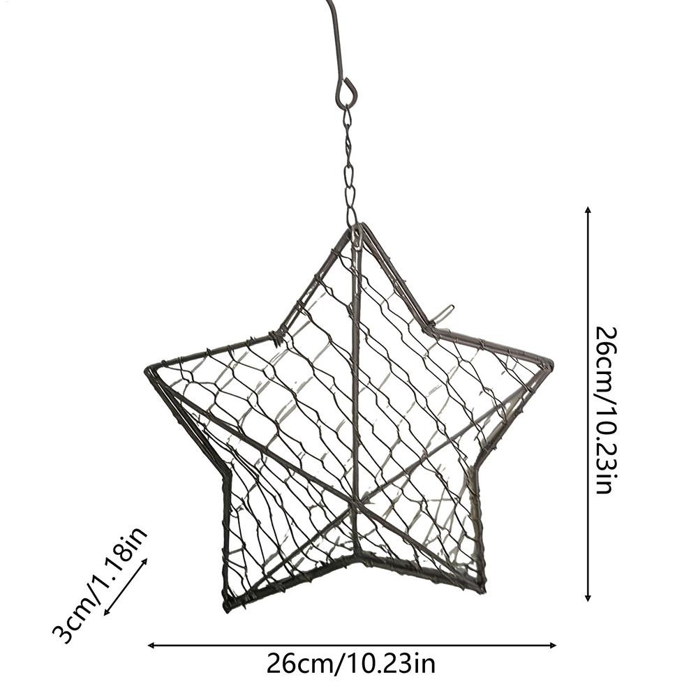 

Металлический держатель для гнездового материала для птиц в форме звезды, принадлежности для колибри, для помощи дикой природе на открытом воздухе, декоративный аксессуар для кормушки