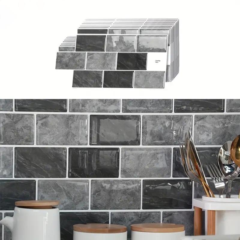 

Self-Adhesive Tile Wall Decals, Ideal for Living Rooms, Kitchens, Bathrooms, Balconies, and Sinks, Accent Wall Decals, 12x6 in (as the picture,24pcs)