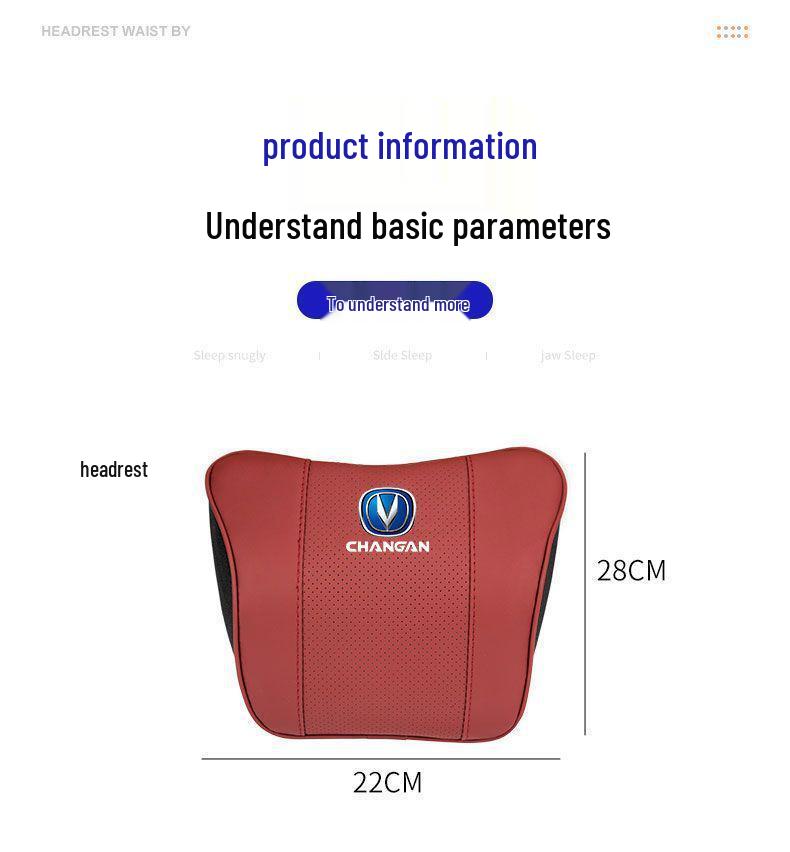 Compatible with Chang'an CS75 Plus, Yidong 35, CS55, and Uni-T Car Headrests and Lumbar Supports.