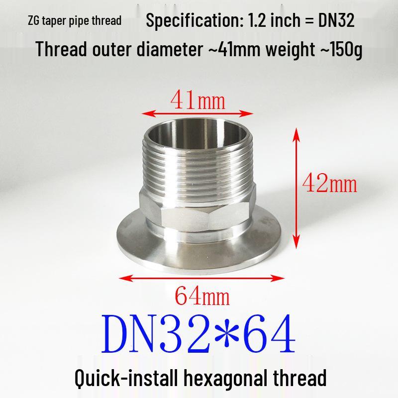 Hongshun Heavy-Duty Hex Quick Connect Stainless Steel Threaded Nipple with Chuck and Wrench Flats