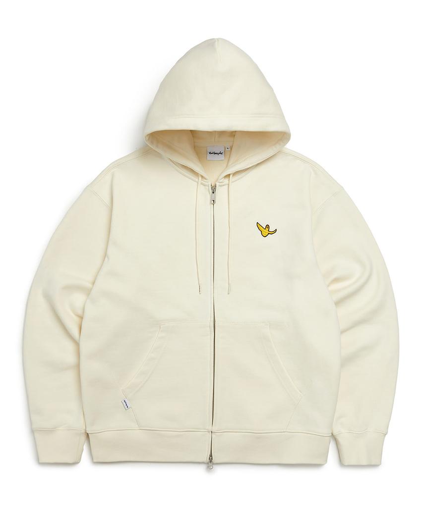 Mark Gonzales Angel Wappen Zip-Up Hoodie - Ivory