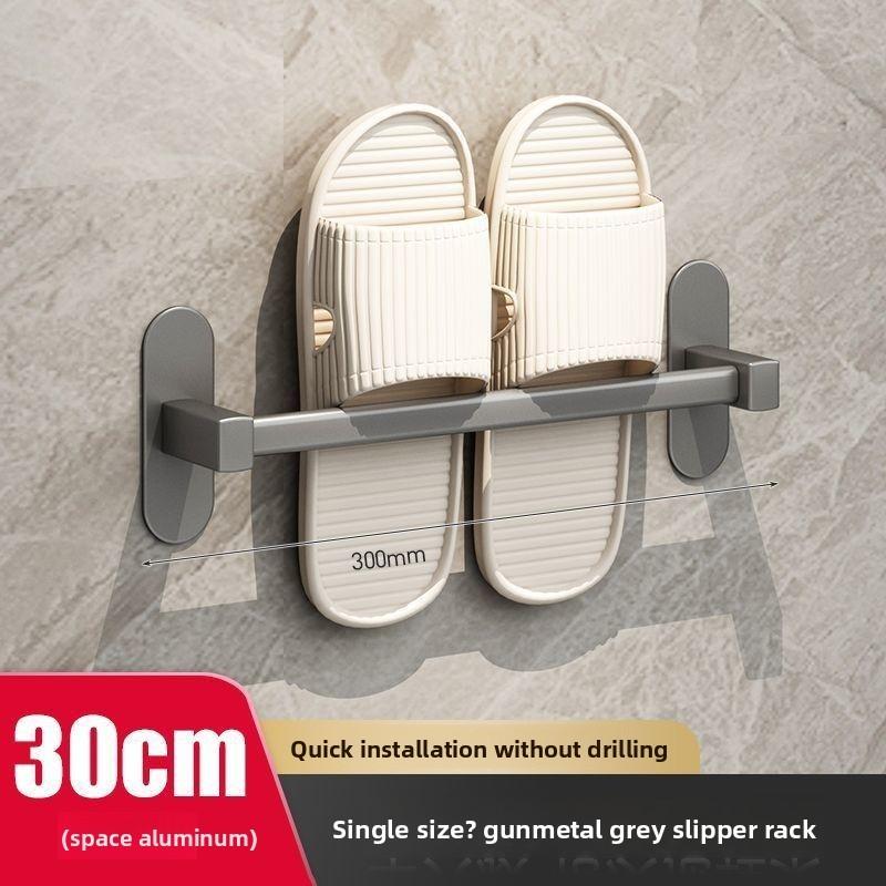 Modern Minimalist Wallmounted Bathroom Shoe Rack With Water Drainage For Home Organization