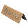 Reservierungsschild Antikbronze Edelstahl Englisch Reserviertes Sitzplatzschild Hinweistafel