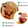 Holiday Home Beautification Autumn Thanksgiving Turkey Window Static Sticker, Decorative Removable PVC Decals, Reusable Glass Clings