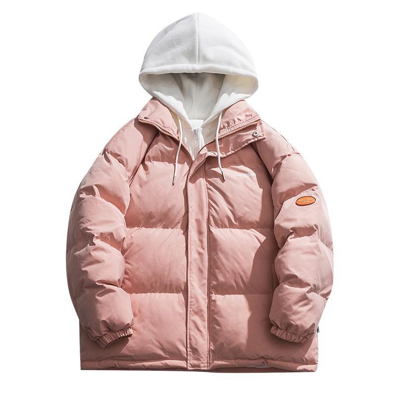 Men's Cotton-padded Clothes Winter New Thickened Glossy Feather Rong Cotton-padded Clothes Student Couple Tooling Cotton-padded Jacket Men's Trend