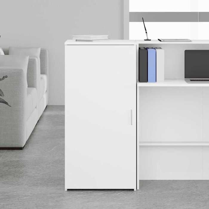 VidaXL Armoire de rangement blanc 50x45x103,5 cm bois d'ingénierie, armoire, armoire de bureau, armoire anti-bascule, 859042