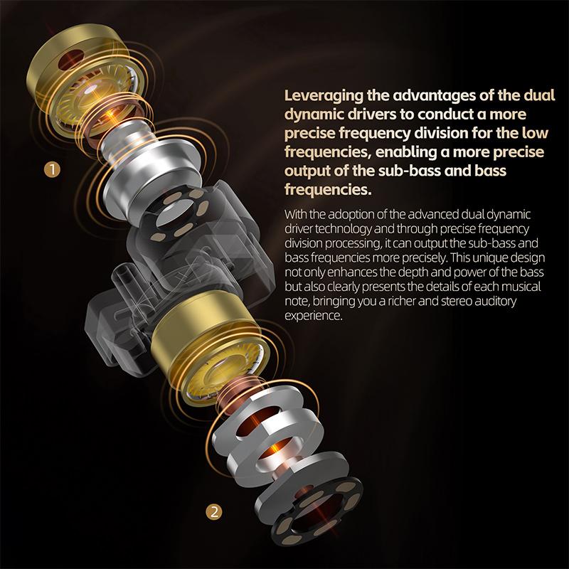 KZ ZA12 Hybrid Dynamic Balanced Armature IEM Earphones HiFi Bass Wired Headphone Noise Cancelling Earbuds In Ear Monitor Headset